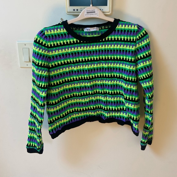 Zara multicolored neon shirt - Picture 2 of 9